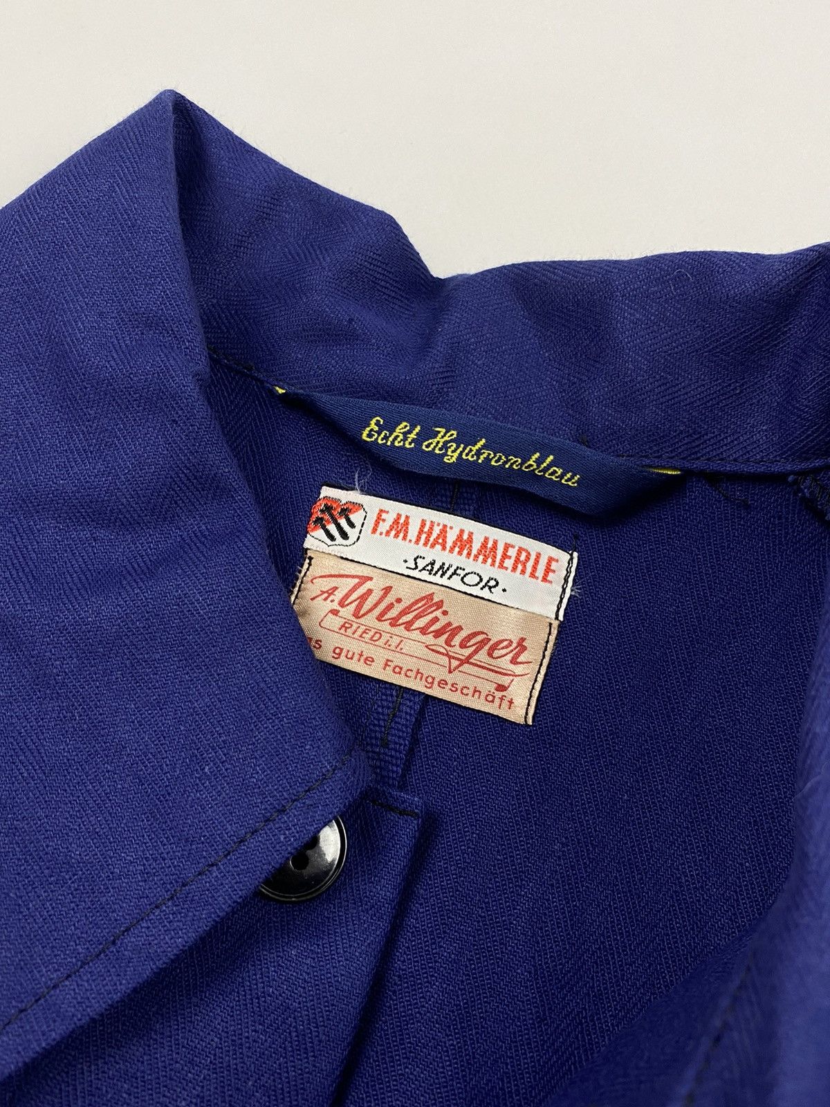 Vintage 70’s Vintage Echt Hydronblau Sanfor Boxy Work Jacket Size US M / EU 48-50 / 2 - 5 Thumbnail
