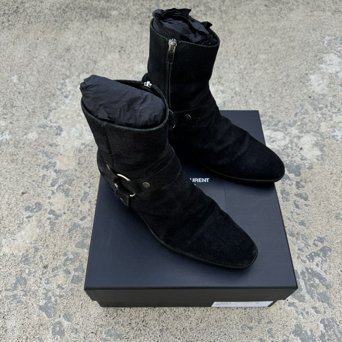Saint Laurent Paris × Yves Saint Laurent SLP Saint Laurent Paris Wyatt Harness Boots Size US 9.5 / EU 42-43 - 5 Thumbnail