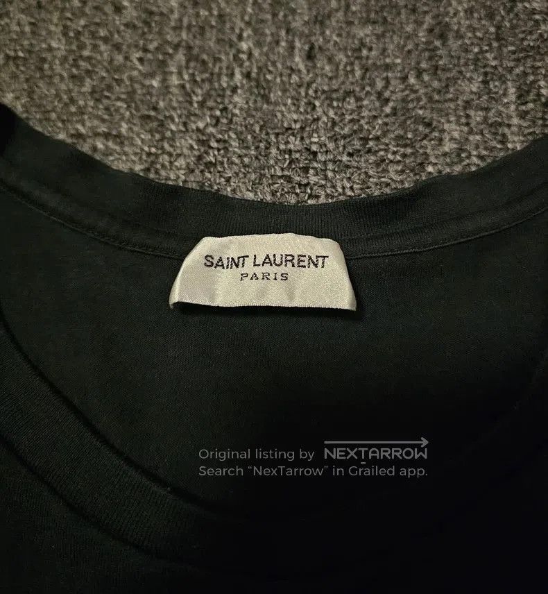Saint Laurent Paris Saint Laurent Black Short Sleeve T. Size US S / EU 44-46 / 1 - 3 Thumbnail