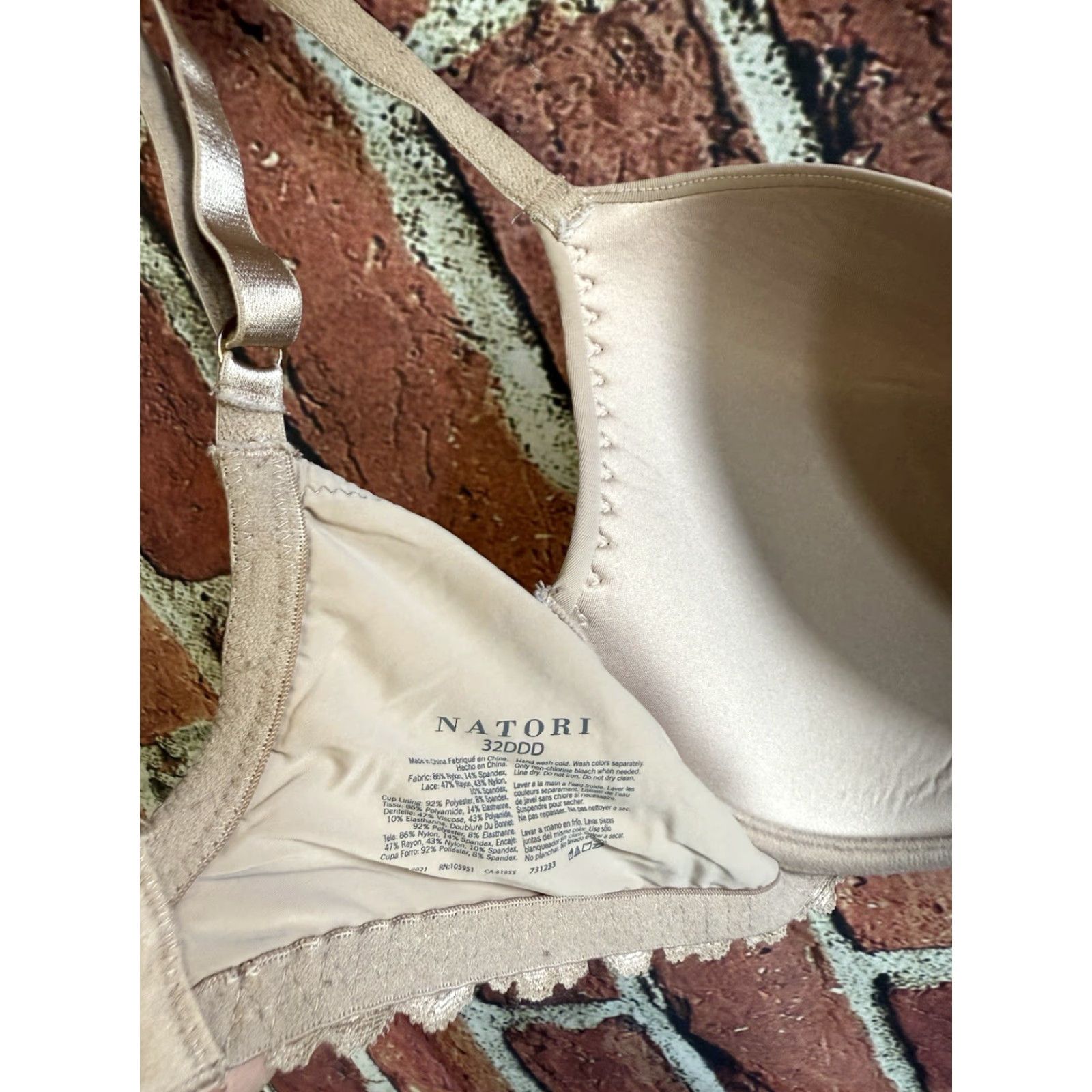 Vintage Natori Women’s Brown Push Up Bra 32DDD Cup DDD Laced Size 32 Braun? Size ONE SIZE - 3 Thumbnail