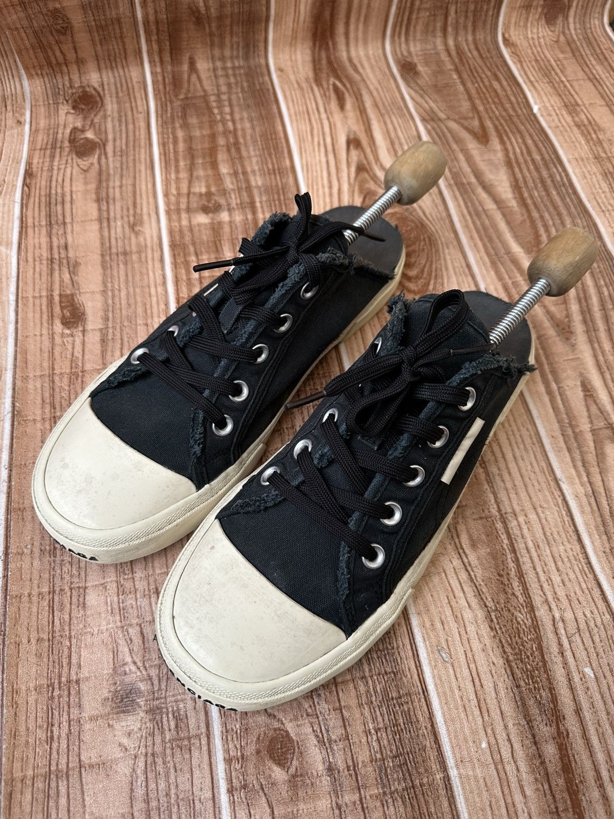 Balenciaga Balenciaga Paris Canvas Distress Black Low Mules Size US 9 / EU 42 - 4 Thumbnail