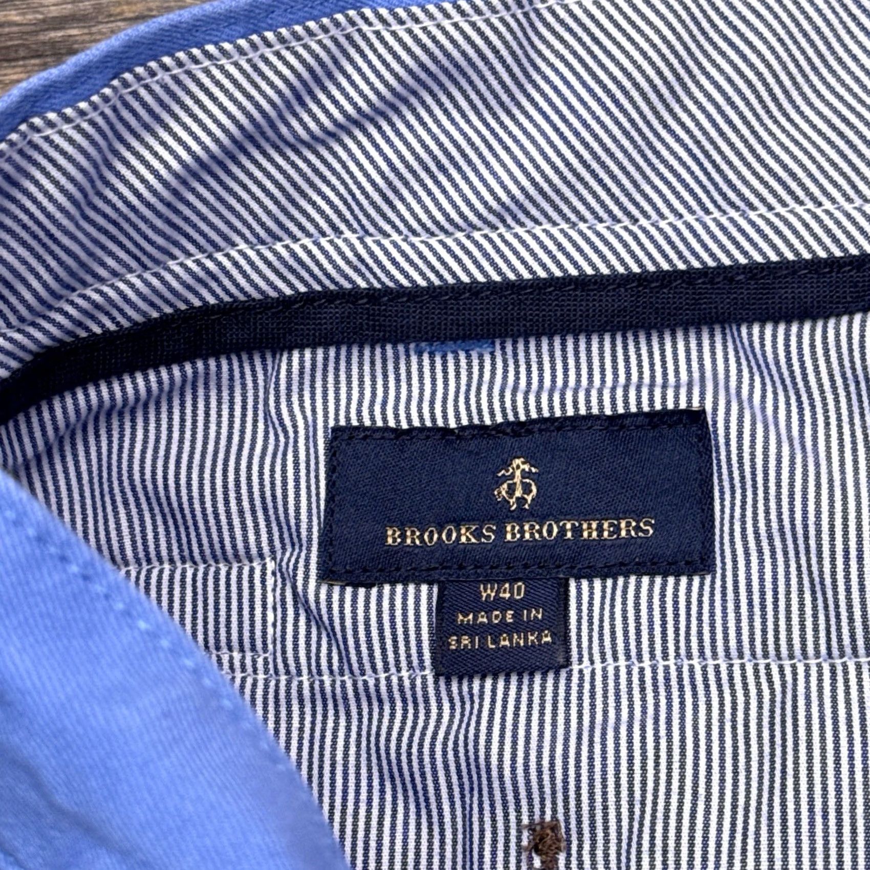 Brooks Brothers Brooks Brothers Chino Shorts Mens 40 Blue Mid Rise Stretch Twill 40 Regular Sl at Front Pocket Womens/Mens Size US 40 / EU 56 - 3 Thumbnail