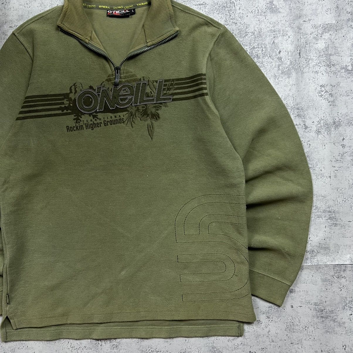 O'Neill 00s O’neill Vintage Y2K Surf Style Embroidered Logo 1/4 Zip Size US L / EU 52-54 / 3 - 3 Thumbnail
