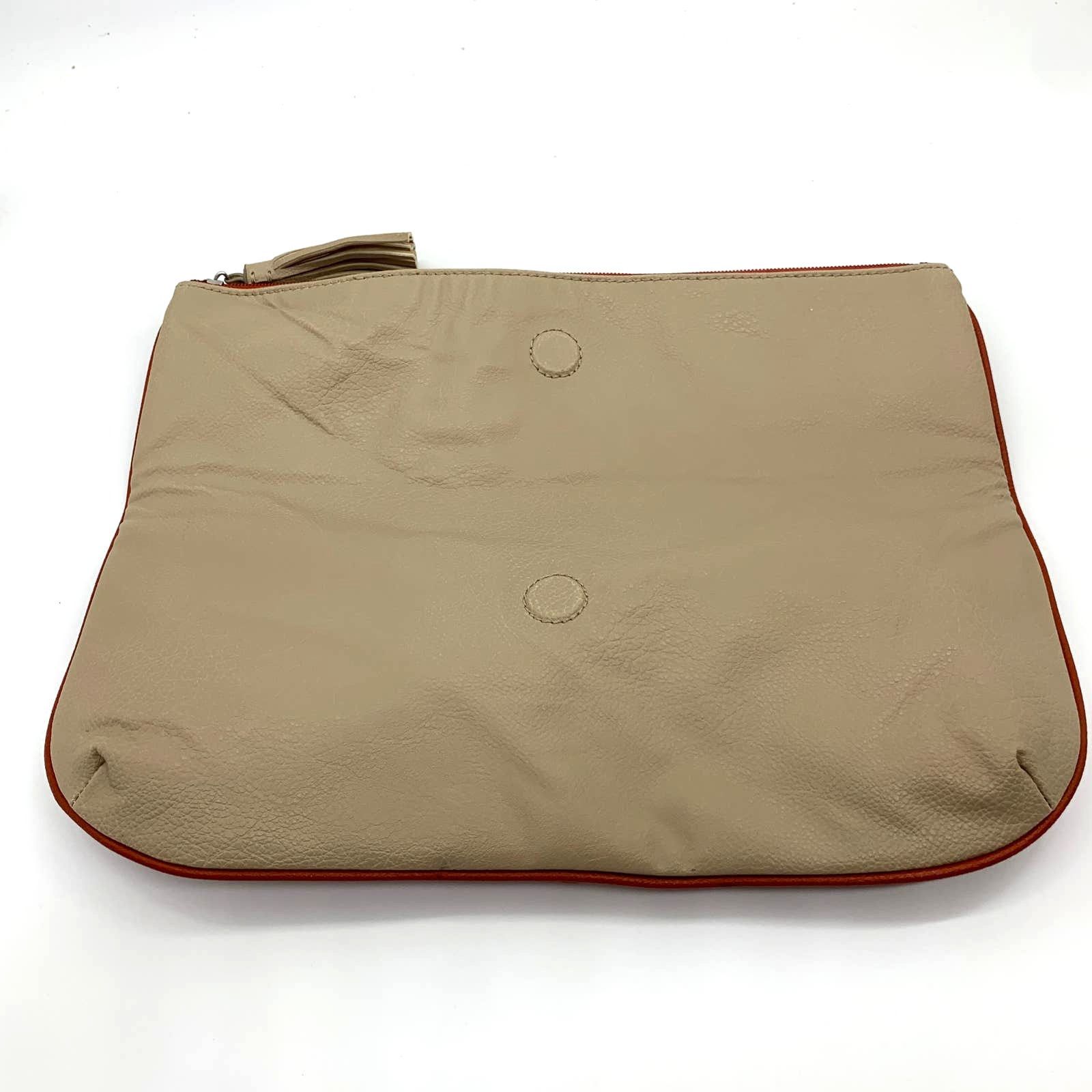 Other Orange Clutch Womens Small Bag Zipper Purse Size ONE SIZE - 2 Thumbnail