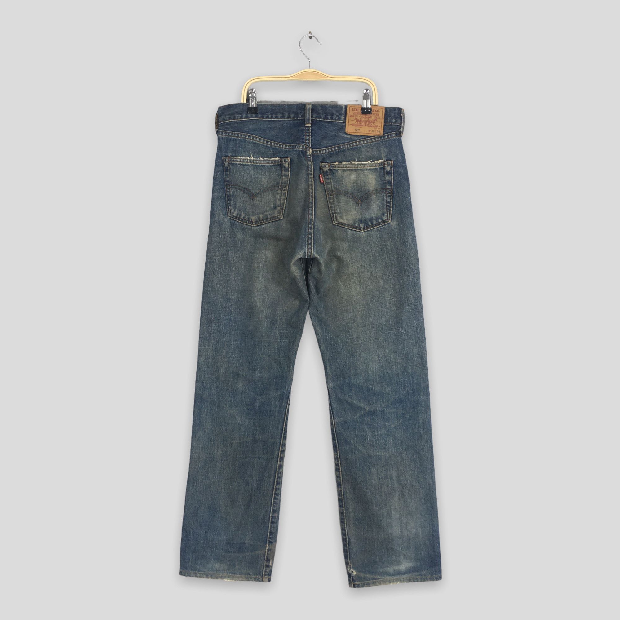 Levi's 32x29.5 Vintage 90s Levis 502 LVC Big E Japan Faded S2038 Size US 32 / EU 48 - 9 Thumbnail