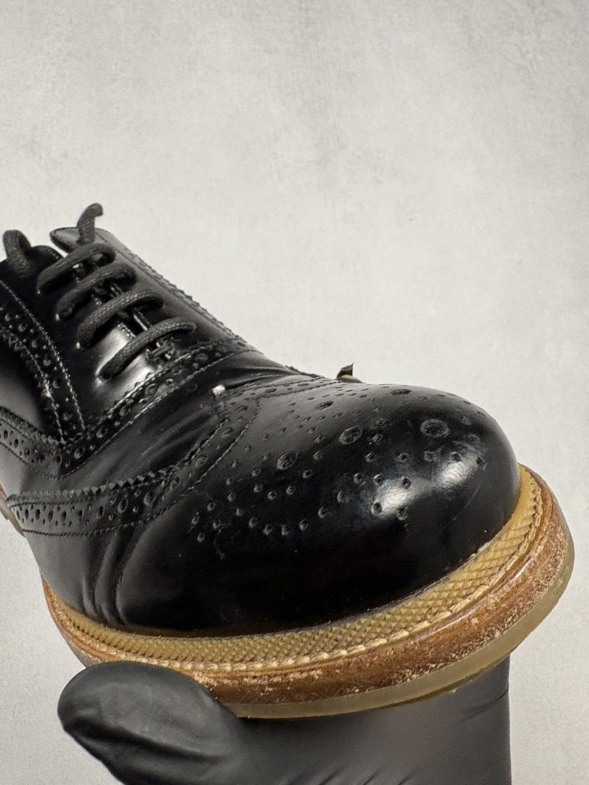 Jil Sander Jil Sander Black Leather Brogue Lug Sole Shoes Size 39 Rare Size US 6 / EU 39 - 18 Thumbnail