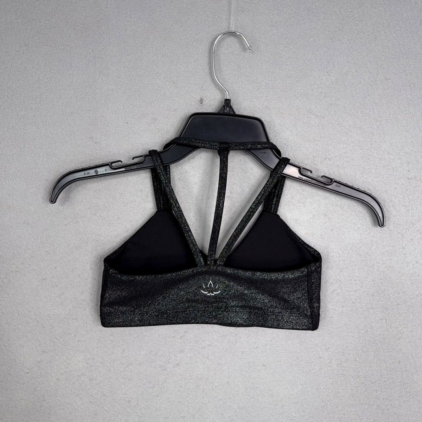 Beyond Yoga Beyond Yoga Sports Bra XS Black Shimmer Strappy Racerback Made USA Size ONE SIZE - 5 Thumbnail