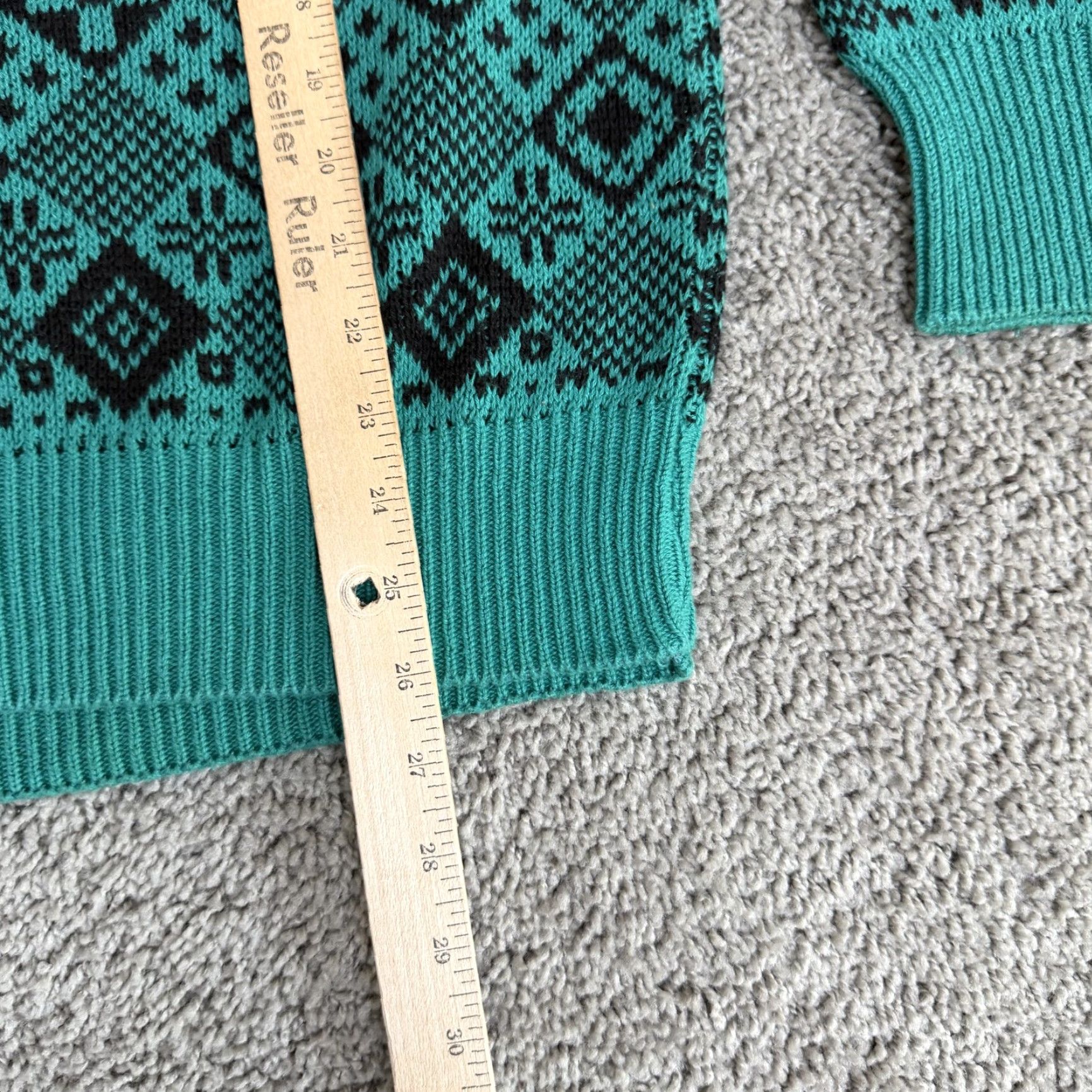 Vintage VINTAGE Newcastle Knits Sweater Mens Large Green Geometric Knit Pullover 80s Size US L / EU 52-54 / 3 - 6 Thumbnail
