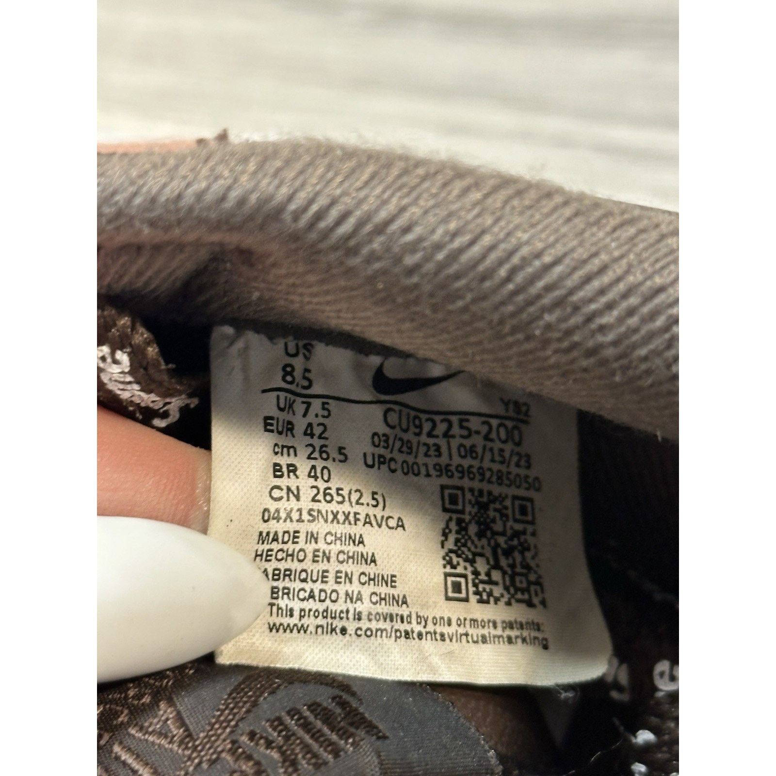 Nike Supreme x Nike Air Force 1 Low - Baroque Brown - Size 8.5 Size US 8.5 / EU 41-42 - 7 Thumbnail