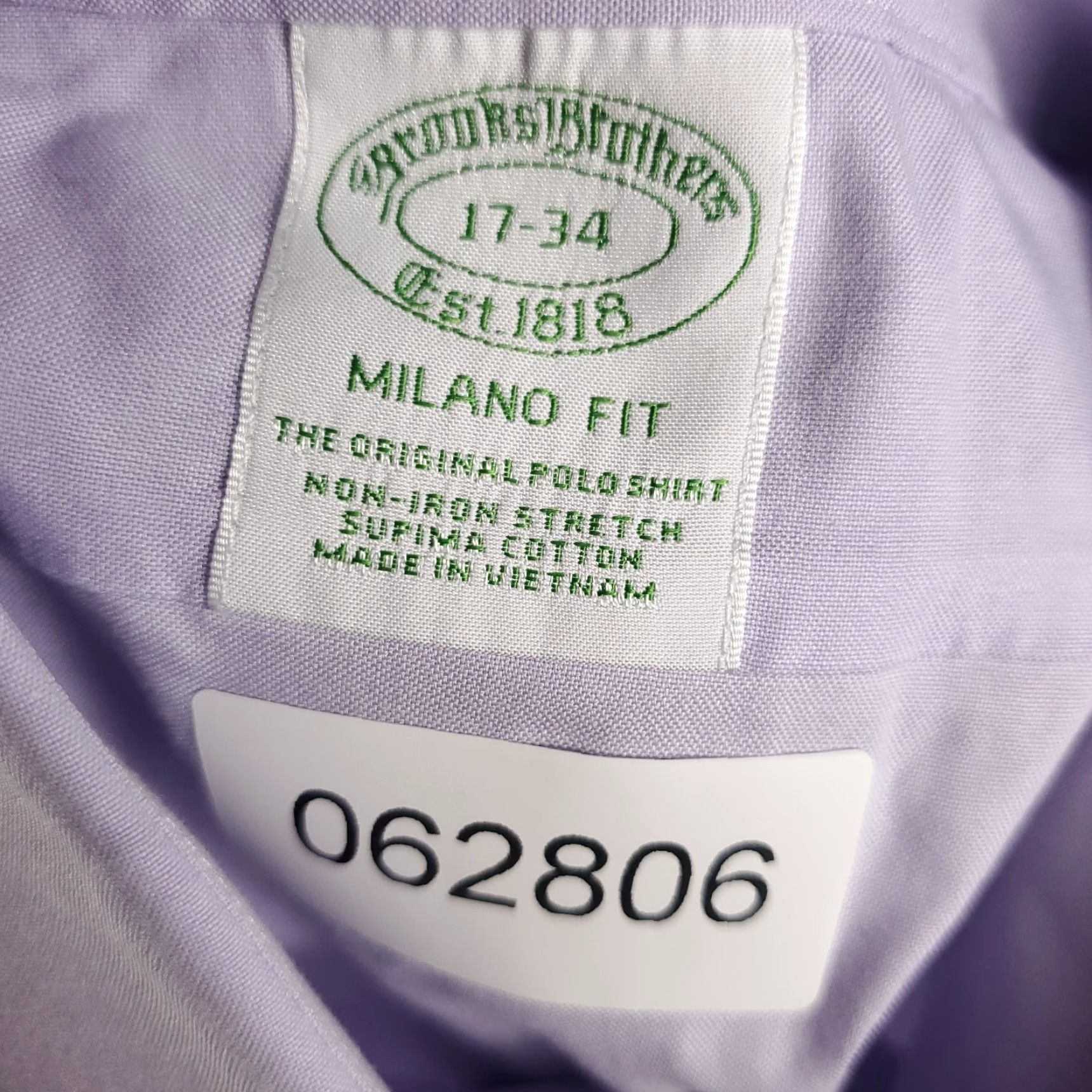 Brooks Brothers Brooks Brothers Dress Shirt Mens Size 17 Purple Long Sleeve Button Up Casual Formal Size 46R - 8 Thumbnail