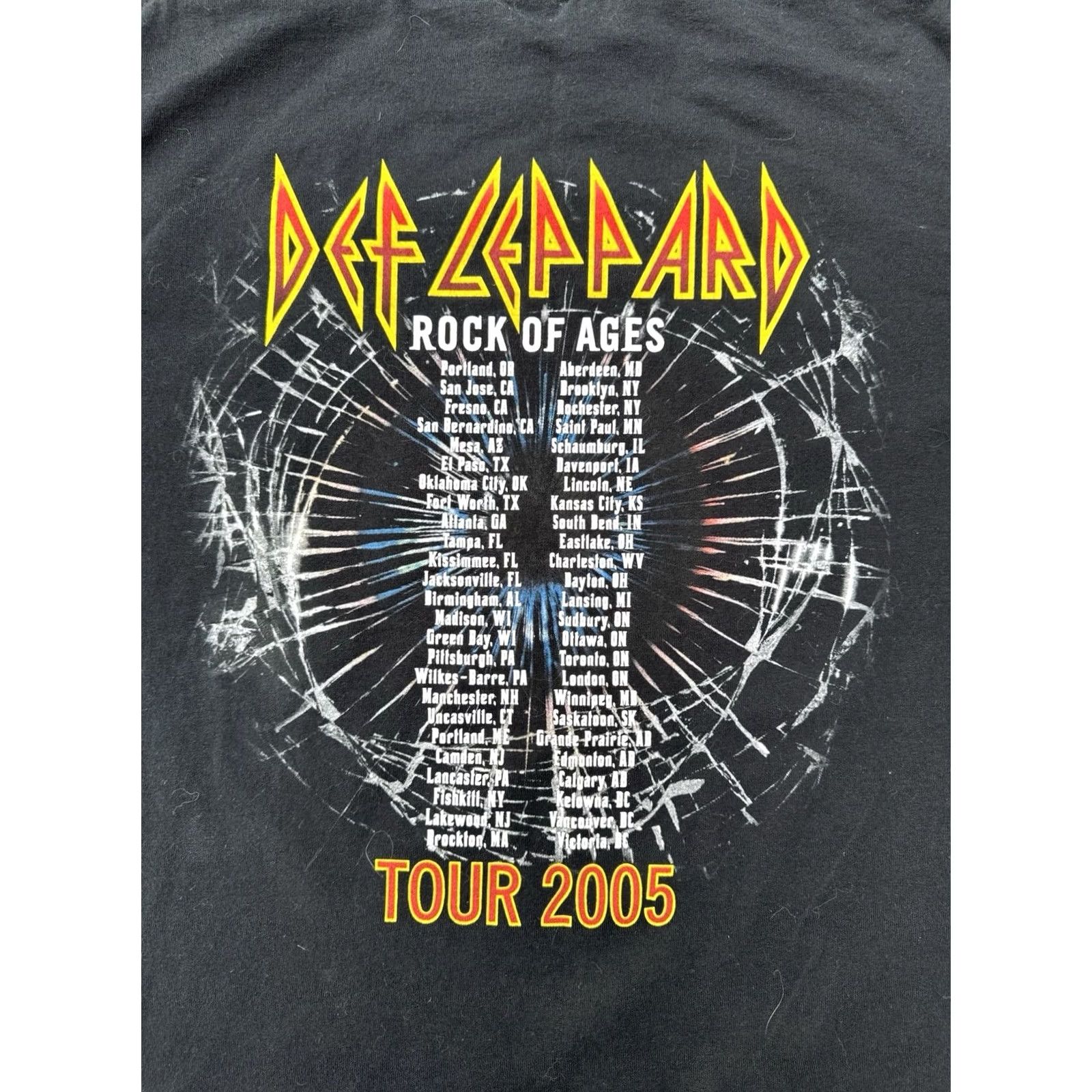 Anvil VINTAGE Def Leppard Rock of Ages Tour Band Shirt Black Anvil XL 2005 Size US XL / EU 56 / 4 - 7 Thumbnail