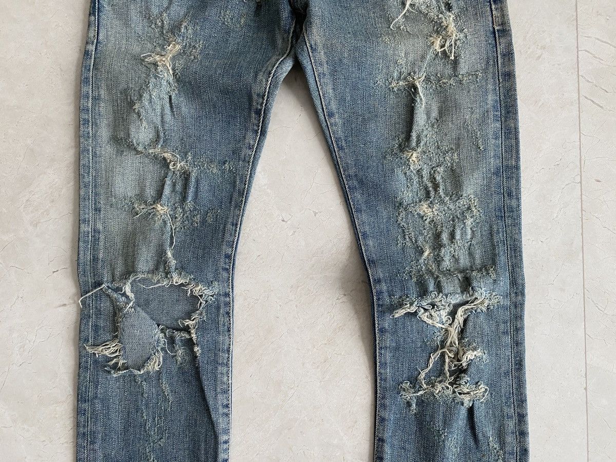 Hedi Slimane × Saint Laurent Paris 13AW Blowout Destroyed Runway Jeans Size US 28 / EU 44 - 3 Thumbnail