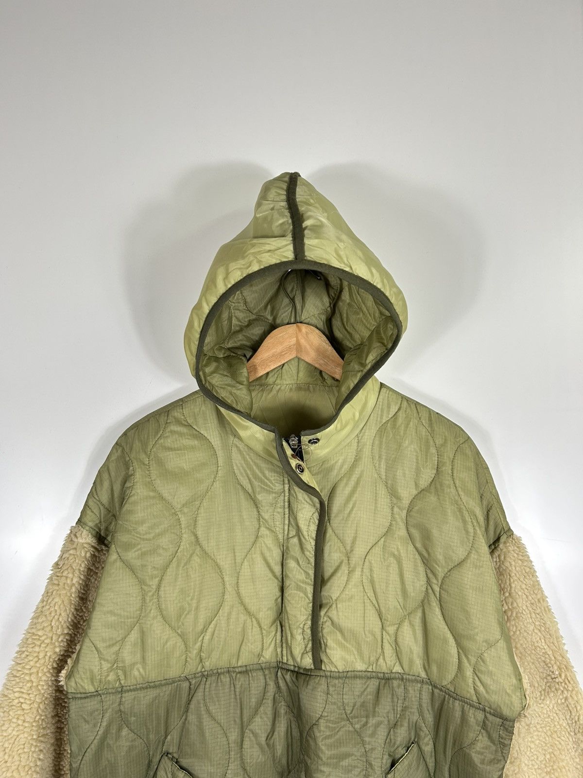 Japanese Brand ⚡️Vintage Didot Hooded Quilted Sleeve Fleece Half Zipper Size US M / EU 48-50 / 2 - 4 Thumbnail