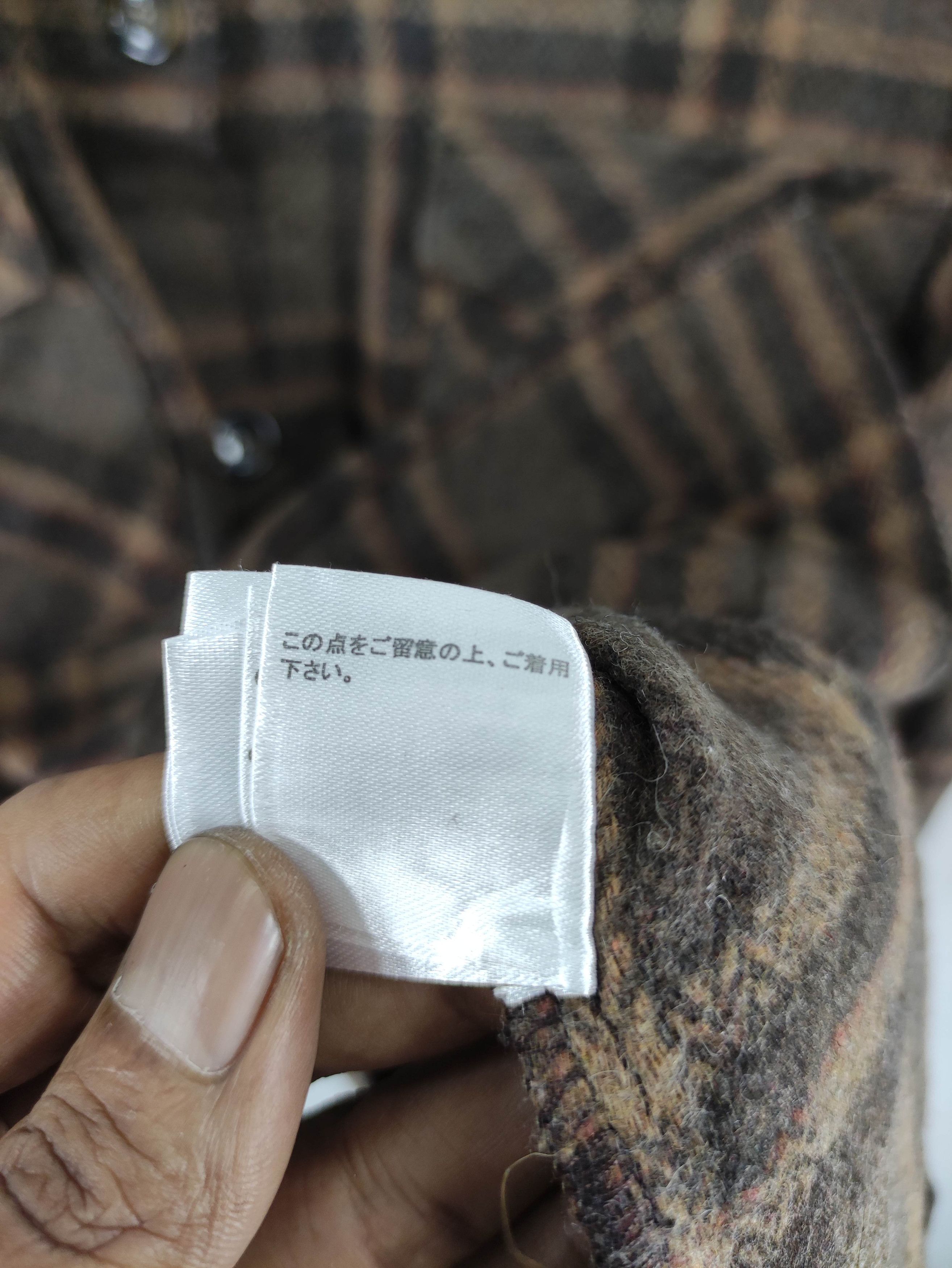Japanese Brand Vintage Flannel Shirt Button Long Sleeve Up Brown By Aquaist Size L / US 10 / IT 46 - 8 Thumbnail