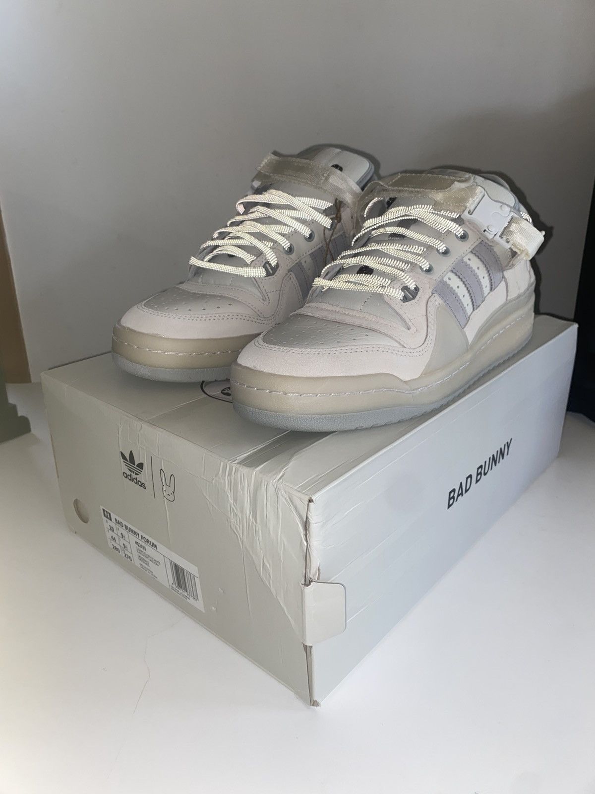 Adidas Adidas x Bad Bunny Forum (cloud white) Size US 10 / EU 43 - 1 Thumbnail