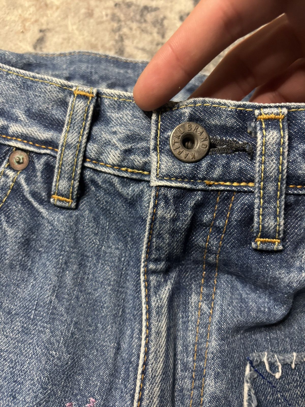Kapital Kapital Kountry Gypsy Okabilly Patchwork Smiley Denim Size US 34 / EU 50 - 7 Thumbnail