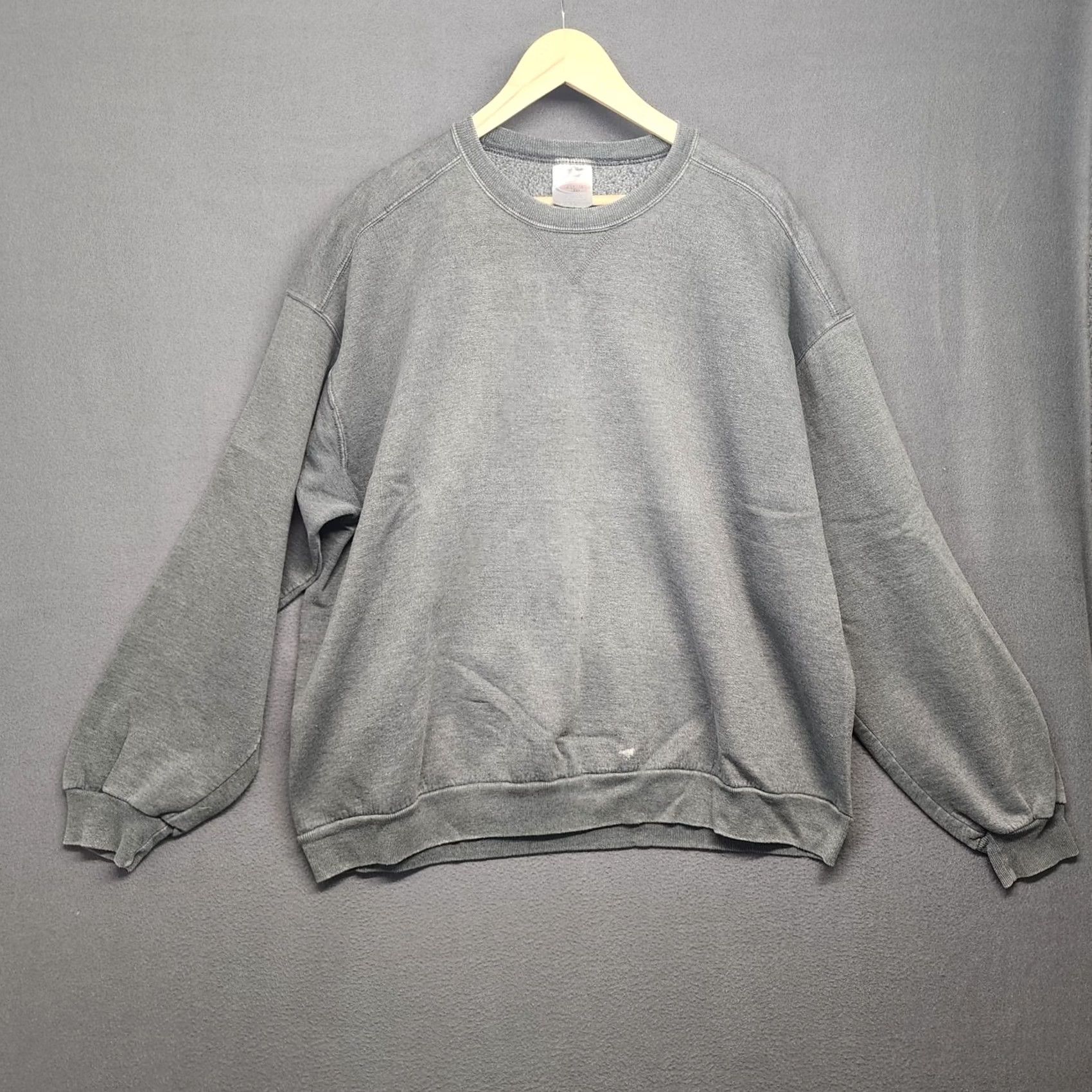 Jerzees VINTAGE Jerzees Premium Fit Sweatshirt Crewneck Sweatshirt 2XL Mens Grey Spot Sweatshirt Size US XXL / EU 58 / 5 - 2 Thumbnail