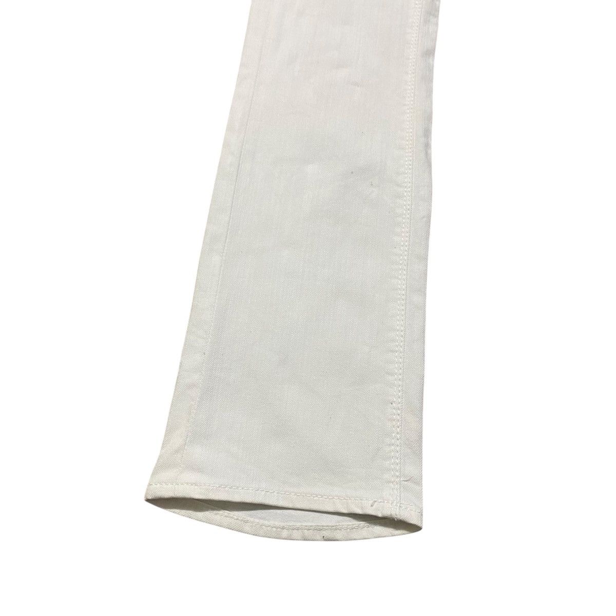 GOSTAR DE FUGA FUGA JAPAN White Denim Low Flare Jeans Size US 30 / EU 46 - 8 Thumbnail