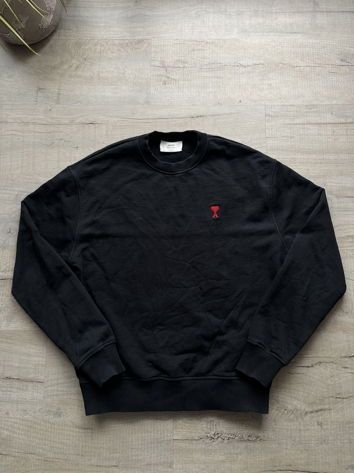 AMI AMI black crewneck sweatshirt Size US M / EU 48-50 / 2 - 2 Thumbnail