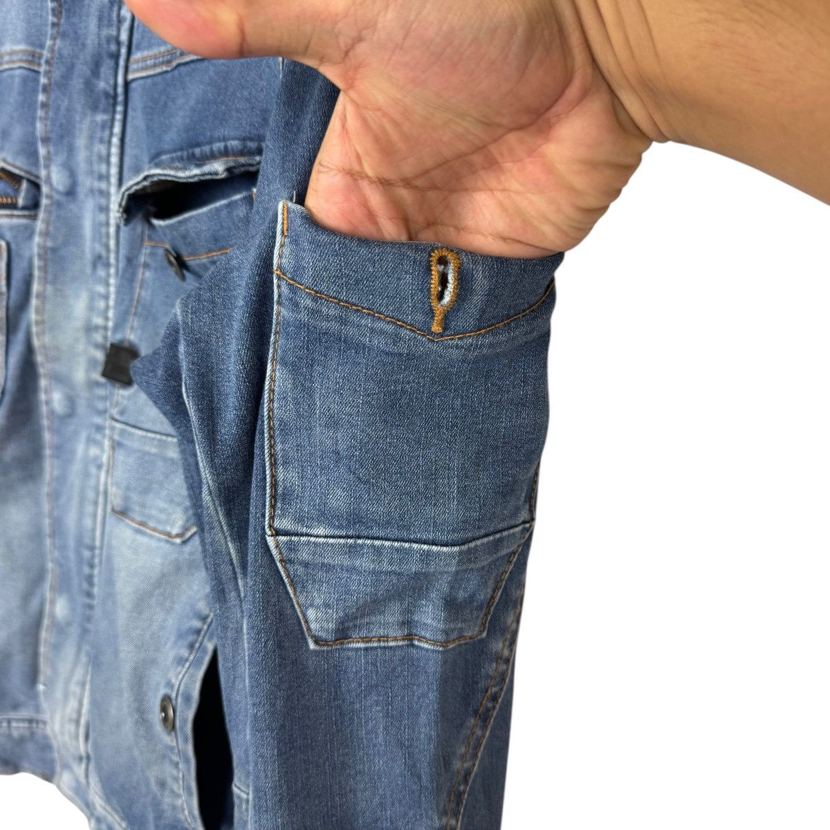 Japanese Brand 2Way Stretch Recycled From Jeans Jacket Size US S / EU 44-46 / 1 - 17 Thumbnail
