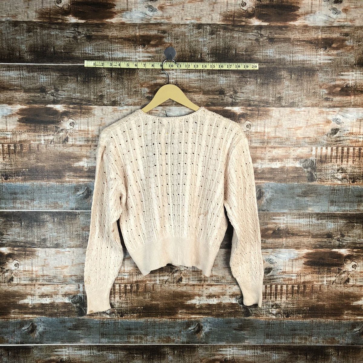 Japanese Brand Keith Pink Cardigan crochet meshnet Knitwear #A1893 Size S / US 4 / IT 40 - 11 Thumbnail