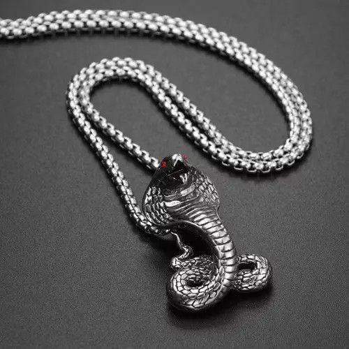 Jewelry Cobra Snake Pendant Necklace Size ONE SIZE - 2 Thumbnail