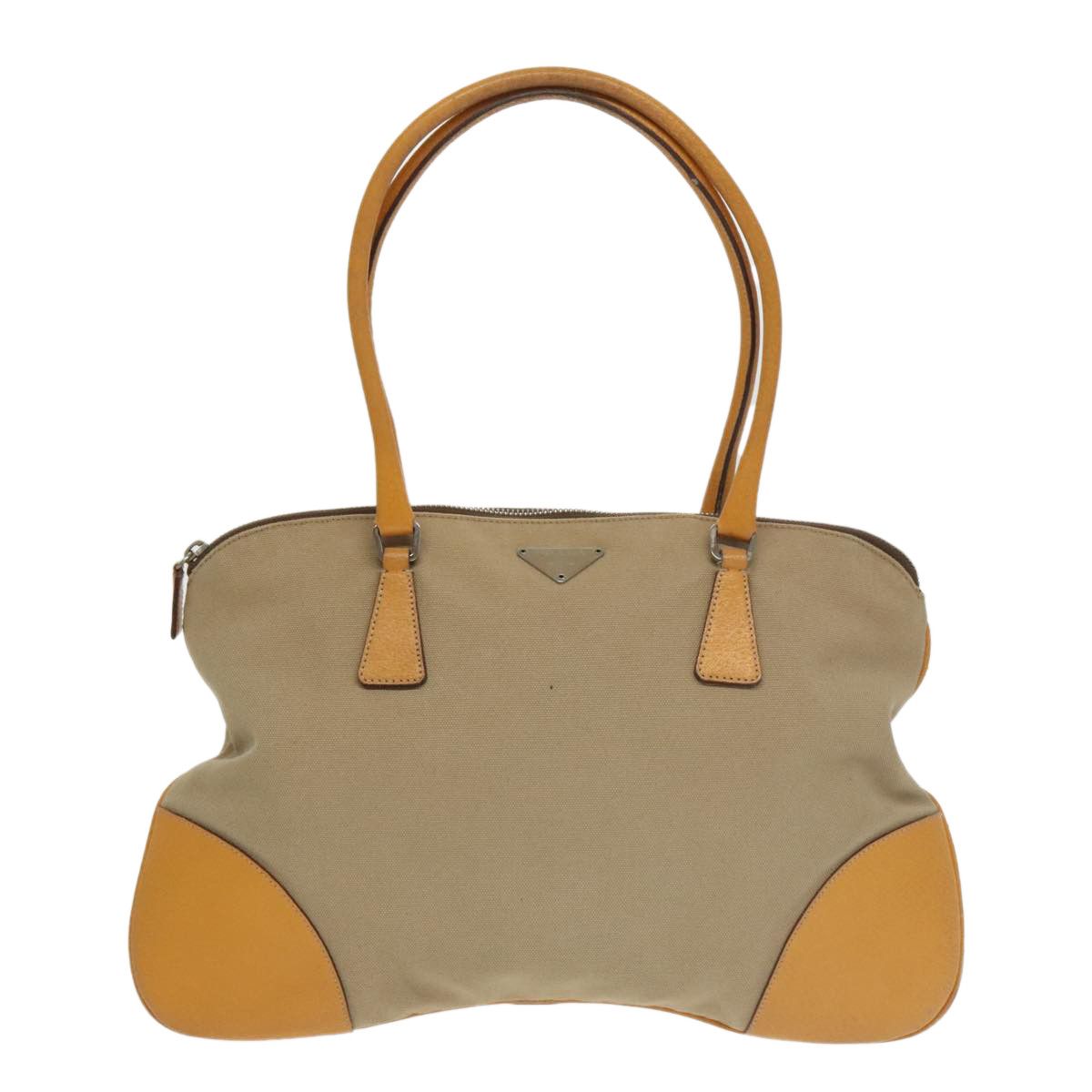 Prada Beige Canvas Handbag (Pre-Owned) Size ONE SIZE - 1 Thumbnail