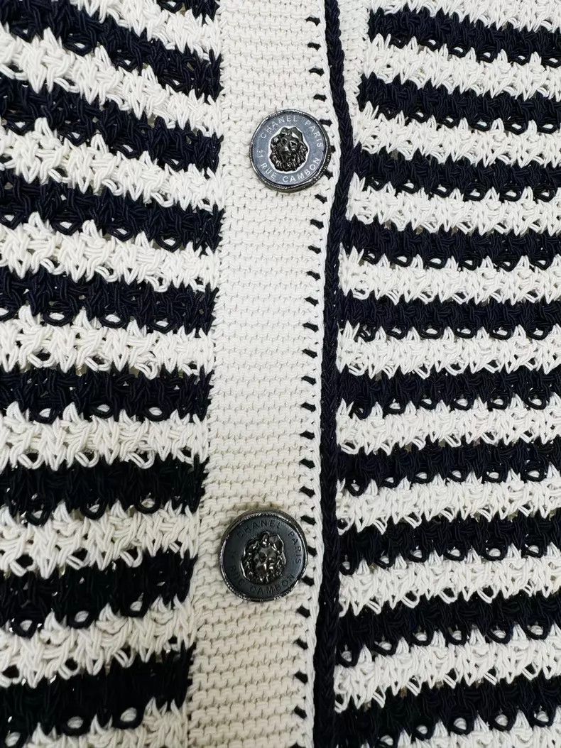 Chanel Chanel Black and white striped vest Size XXS / US 00 / IT 34 - 3 Thumbnail