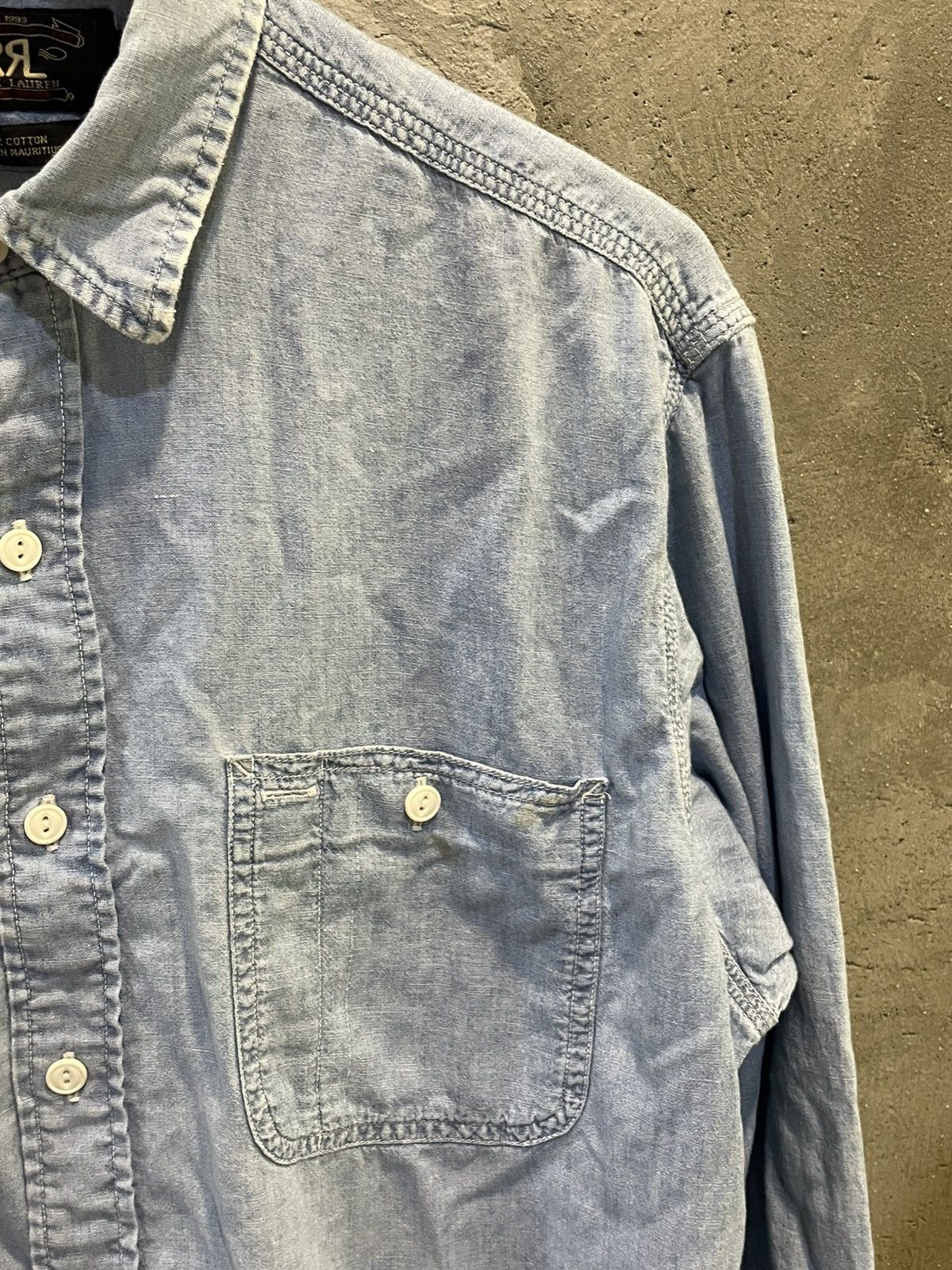 RRL Ralph Lauren RRL Ralph Lauren Western Denim L/S Button Up Shirt Size US L / EU 52-54 / 3 - 24 Thumbnail