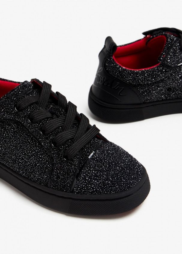 Christian Louboutin o1s1wg110924 Louis Junior Low Top Sneaker in Black Size US 12 / EU 45 - 4 Thumbnail