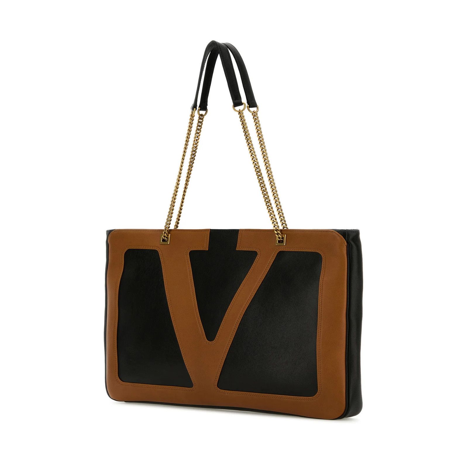 Valentino VALENTINO GARAVANI Viva Superstar Large $3690 Brown/Black Sh Size ONE SIZE - 2 Thumbnail