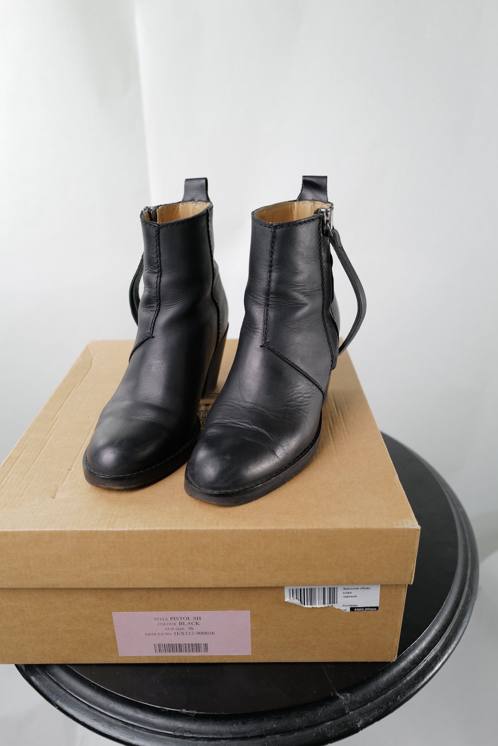 Acne Studios Acne Studios Black Leather Boots Size US 6 / IT 36 - 17 Thumbnail