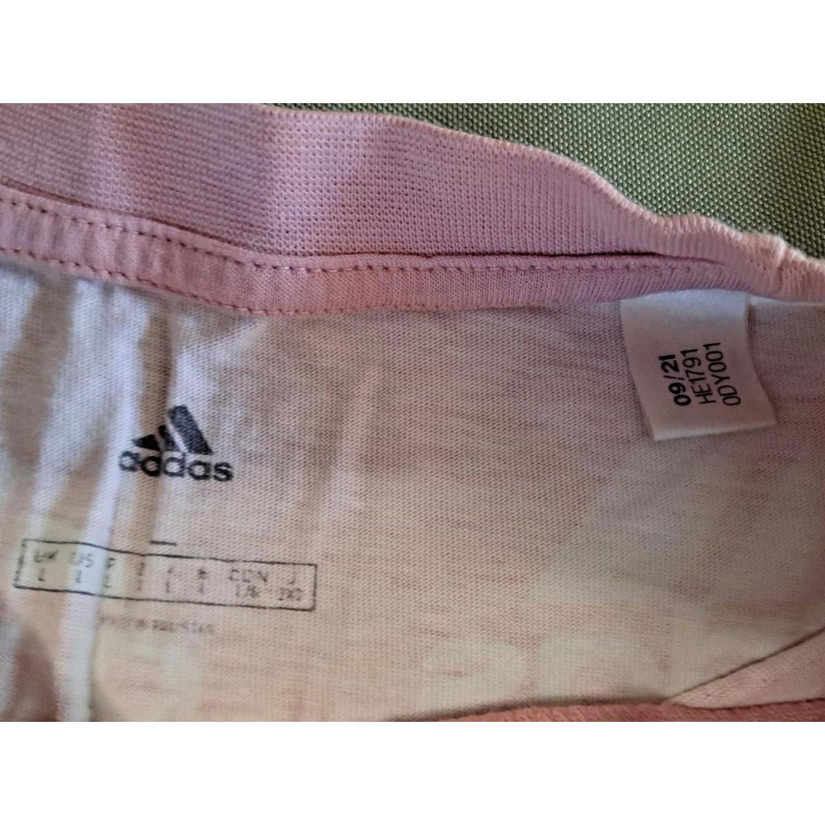 Adidas Adidas Pink Tee with Logos Throughout Size ONE SIZE - 3 Thumbnail