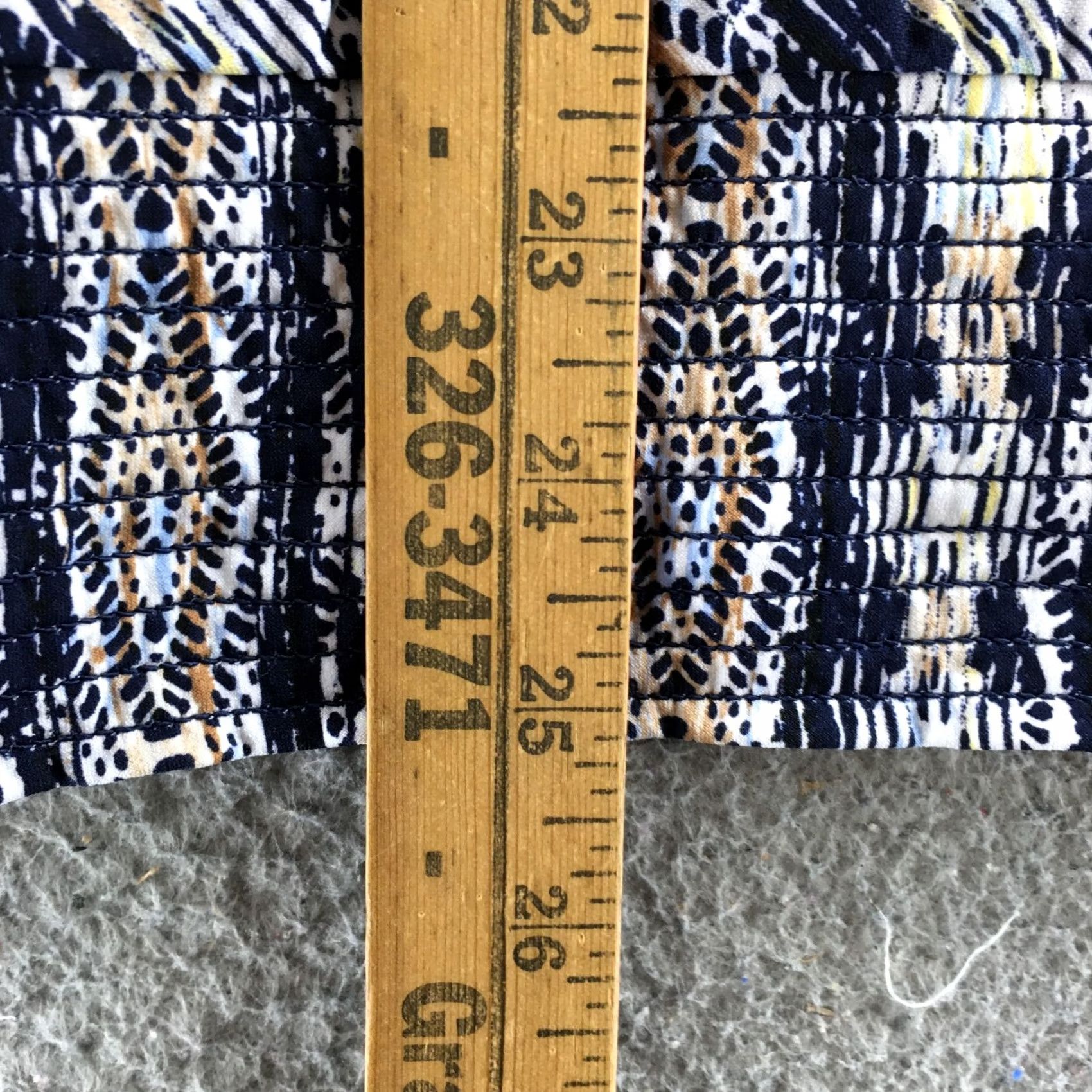 White House Black Market White House Black Market Top Womens M Sleeveless Blue Print Ruffle Neck Pullover Size M / US 6-8 / IT 42-44 - 6 Thumbnail