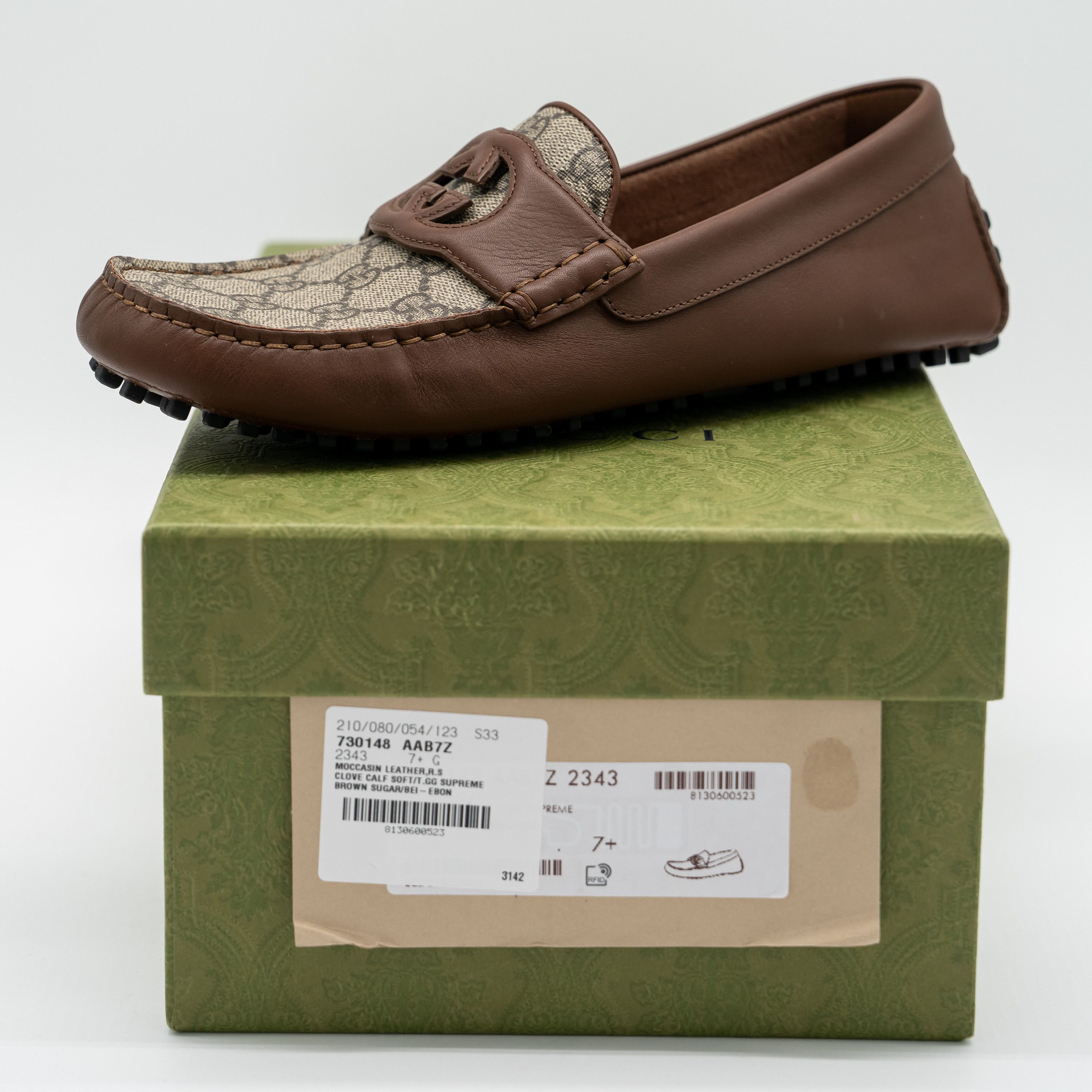 Gucci Gucci GG Leather Moccasin Driver Brown Loafers Leather Size US 8 / EU 41 - 11 Thumbnail