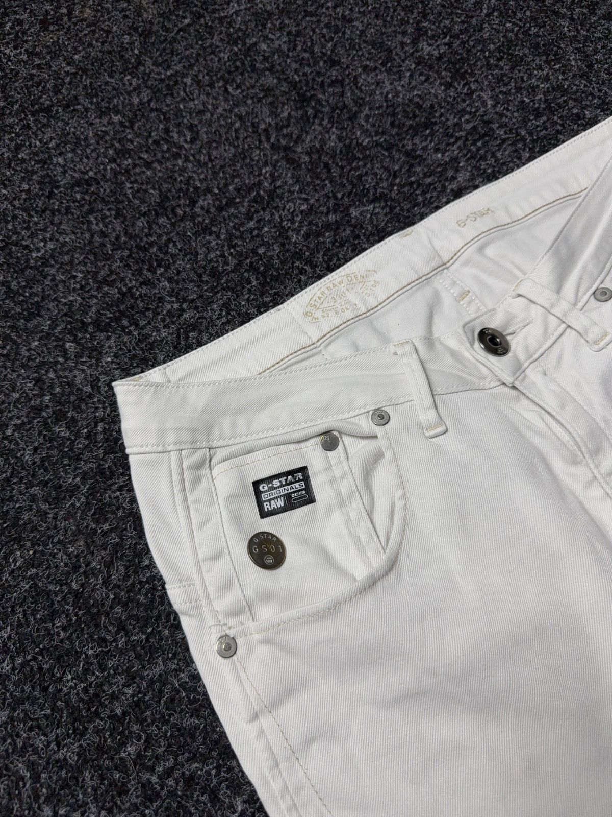 G-Star Avant Garde 00s G-Star RAW White Denim Jeans Slim Tapered Size 30" / US 8 / IT 44 - 7 Thumbnail
