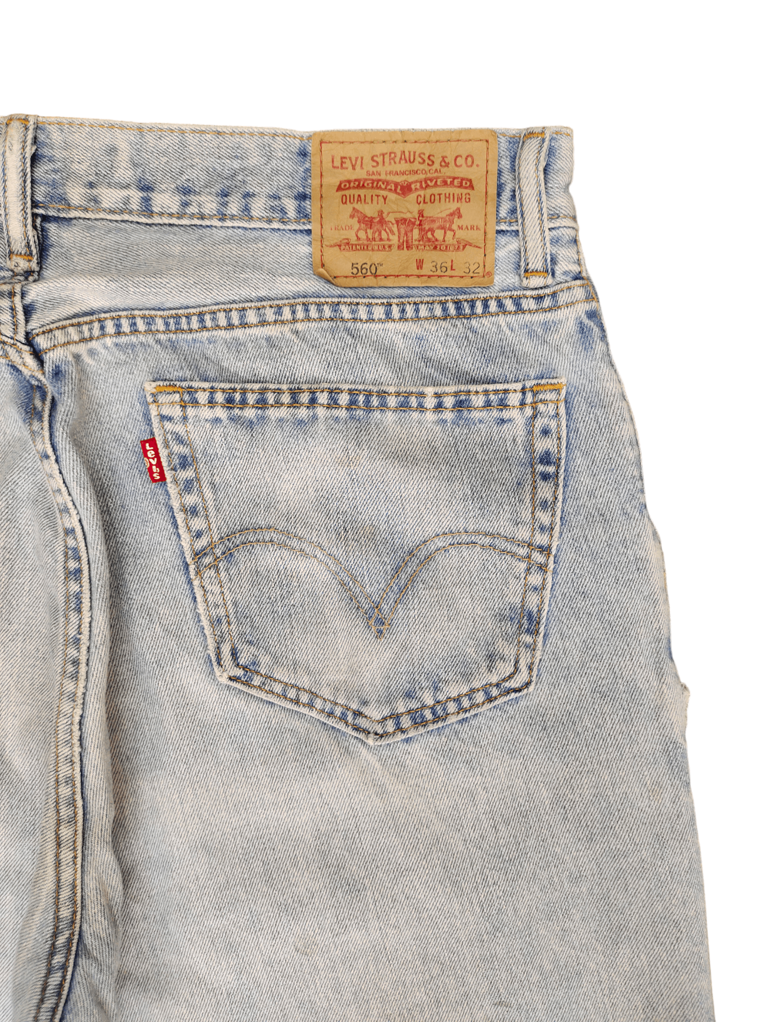 Levi's Vintage Clothing Size 36x30.5 Vintage Levis 560 Light Wash Jeans Distressed Size US 36 / EU 52 - 13 Thumbnail