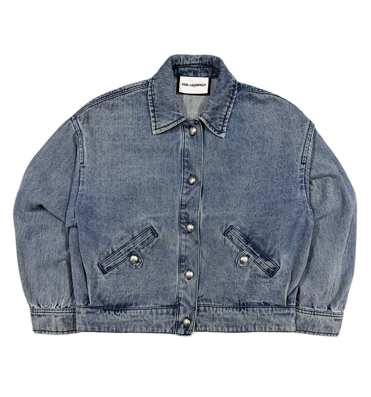 Karl Lagerfeld Authentic💥Karl Lagerfeld Paris Denim Jacket Wash Size S / US 4 / IT 40 - 1 Thumbnail
