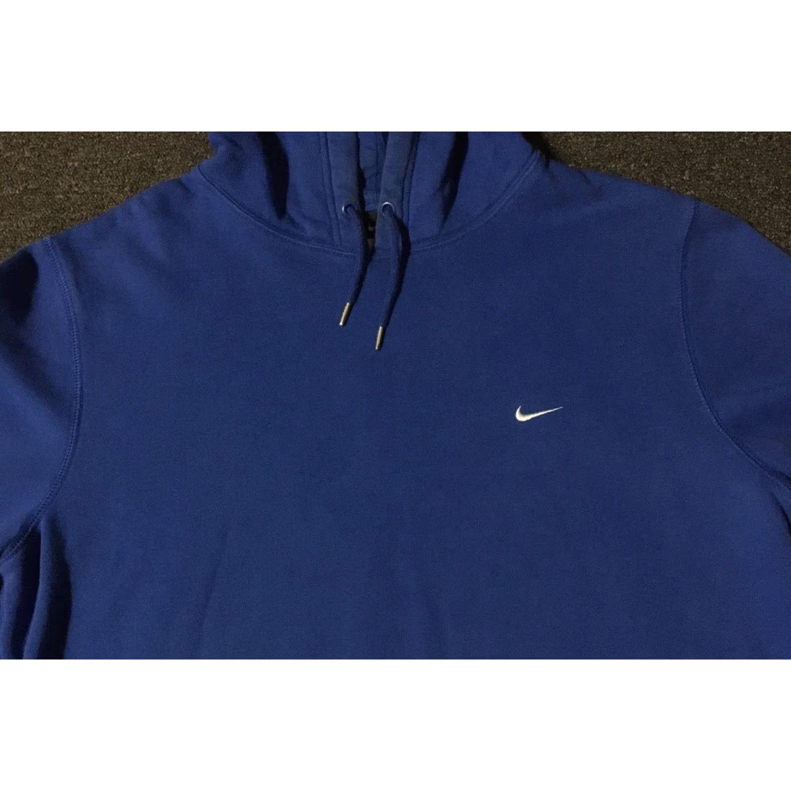 Nike VINTAGE Nike Swoosh Faded Hoodie XL Men Blue Logo 90s Hip Hop Grunge Skate Rap Track Size US XL / EU 56 / 4 - 3 Thumbnail