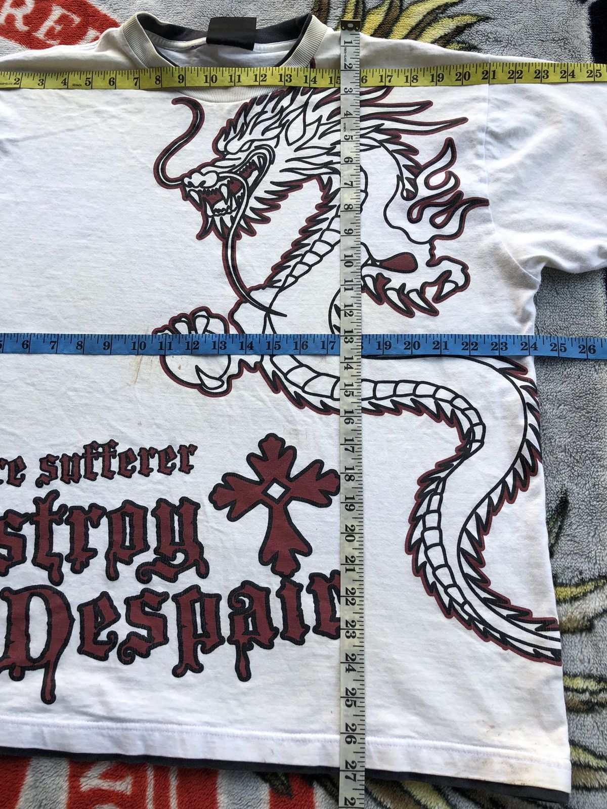 Japanese Brand Vintage Destroy The Despair Dragon Shirt Tee Size US L / EU 52-54 / 3 - 9 Thumbnail