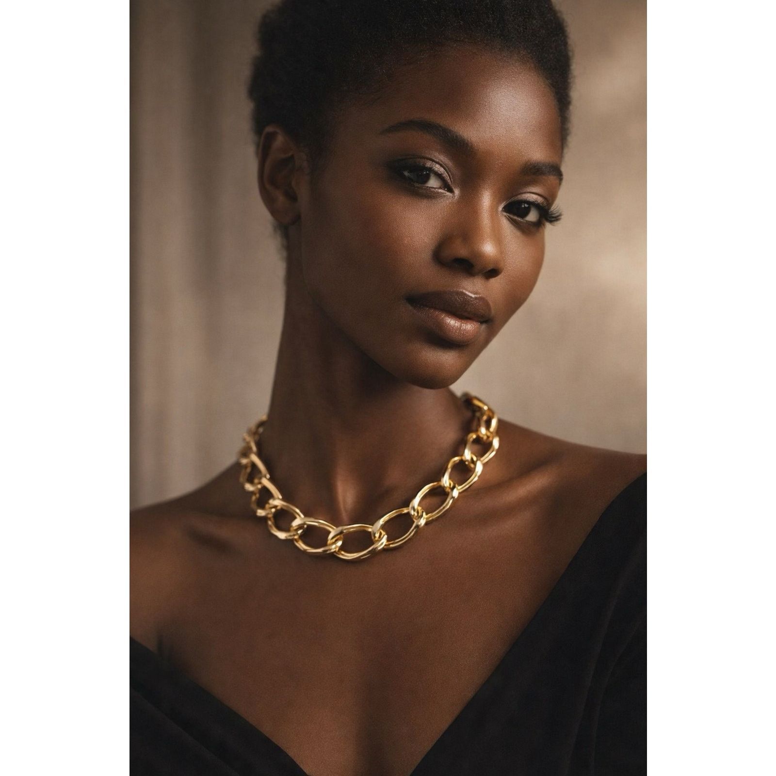 Other Vintage Gold Tone Oversized Link Chain Necklace 1980s 16" Size ONE SIZE - 9 Thumbnail