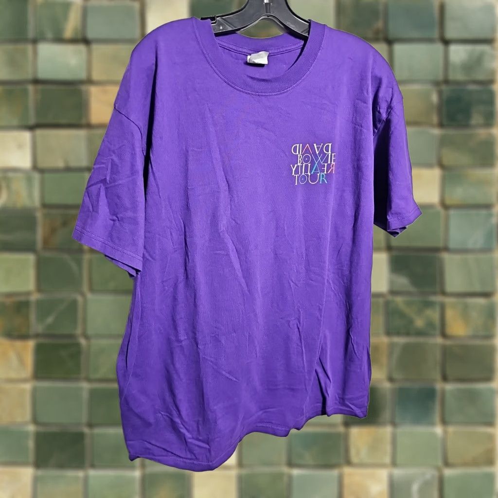 Vintage VINTAGE Rare David Bowie Band Reality Tour Shirt XL Mens Blue Crew Shirt Size US XL / EU 56 / 4 - 1 Thumbnail