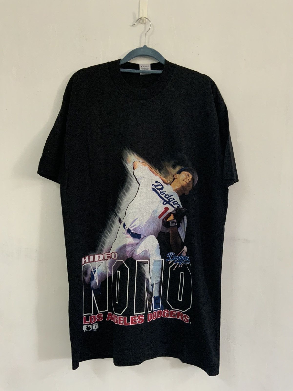 MLB Vintage Hideo Nomo Los Angeles Dodgers Black Tee Size US L / EU 52-54 / 3 - 1 Thumbnail