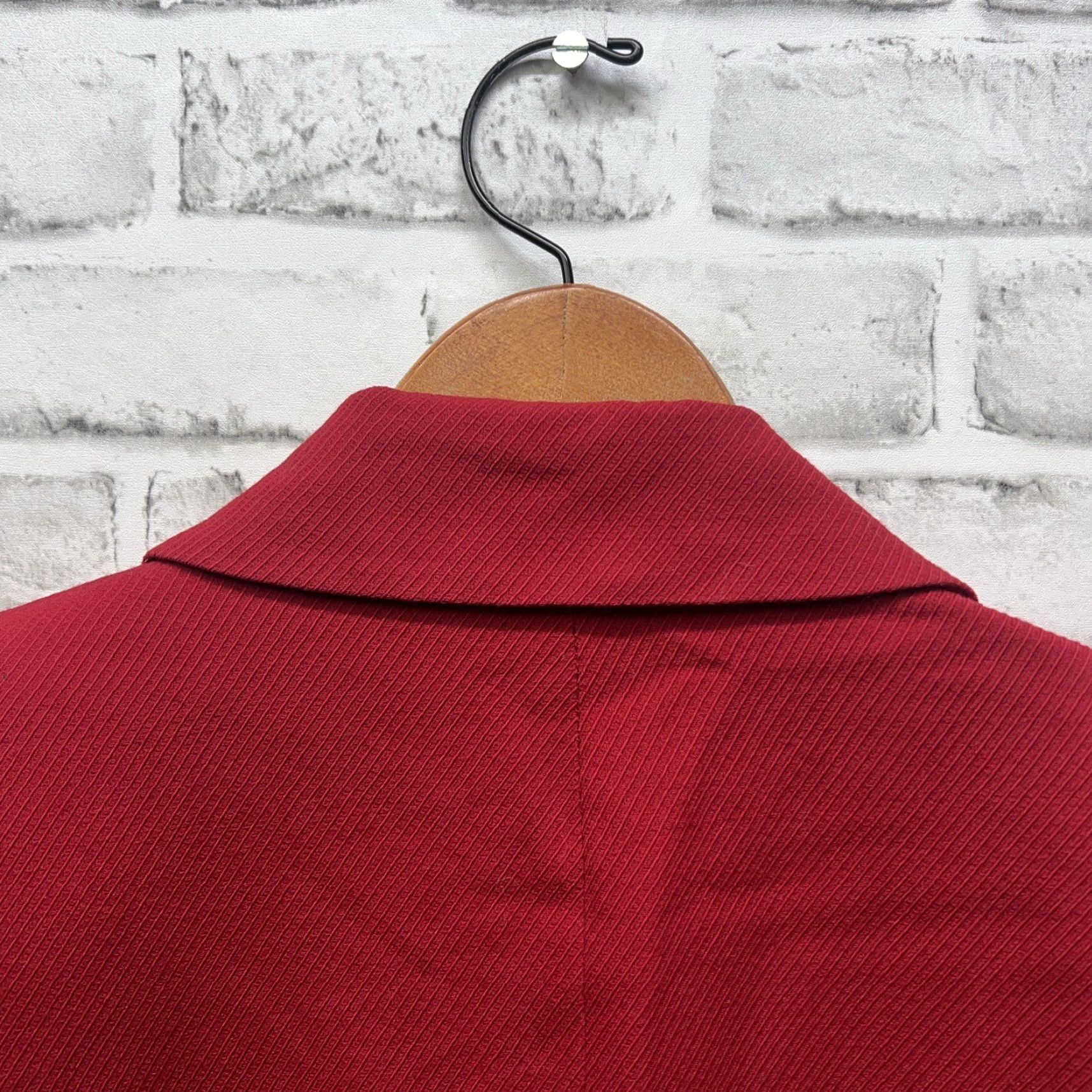 Diane von Furstenberg VINTAGE Diane von Furstenberg Blazer Womens 8 Red Linen Double Breasted Size M / US 6-8 / IT 42-44 - 5 Thumbnail