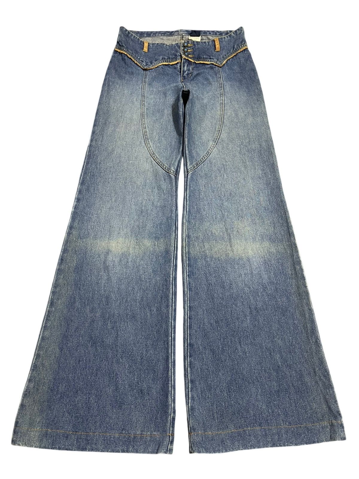 Hysteric Glamour Vintage Japanese Brand Blue Bleached Style Baggy Jeans Size 28" / US 6 / IT 42 - 1 Thumbnail