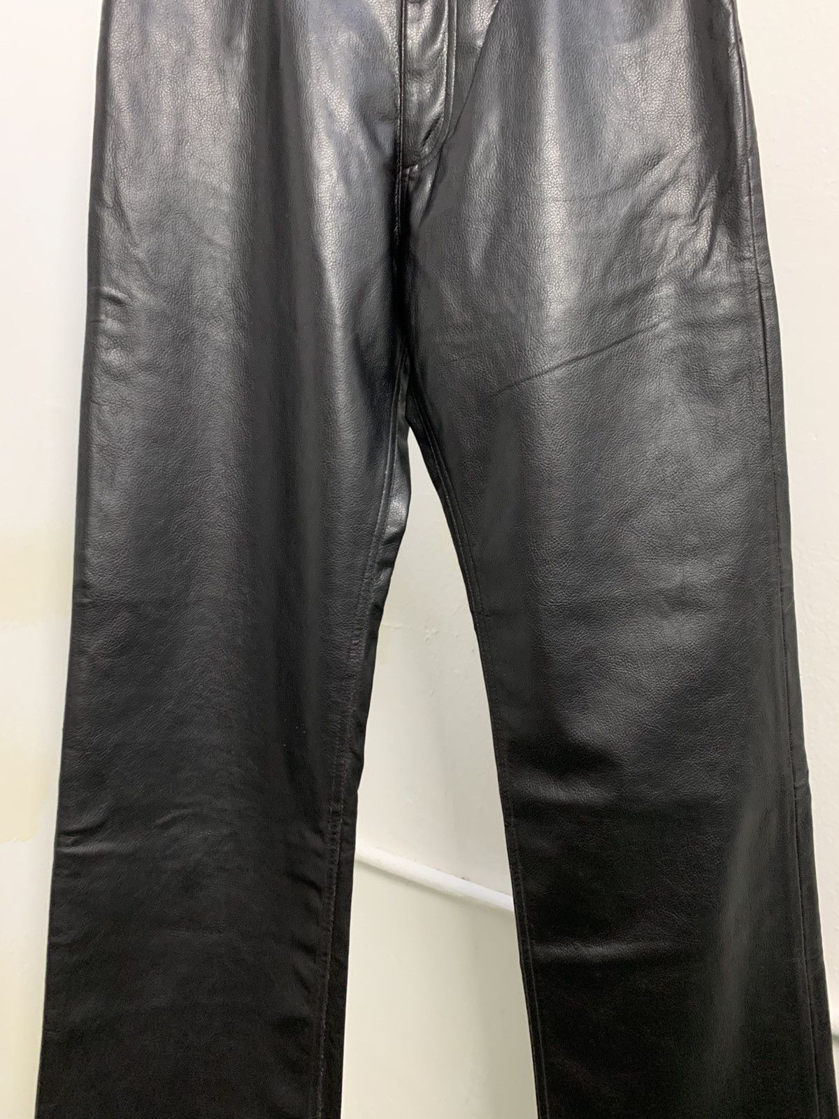 If Six Was Nine × Japanese Brand × Vintage Crazy vintage Root Three leather pant Size US 31 - 4 Thumbnail