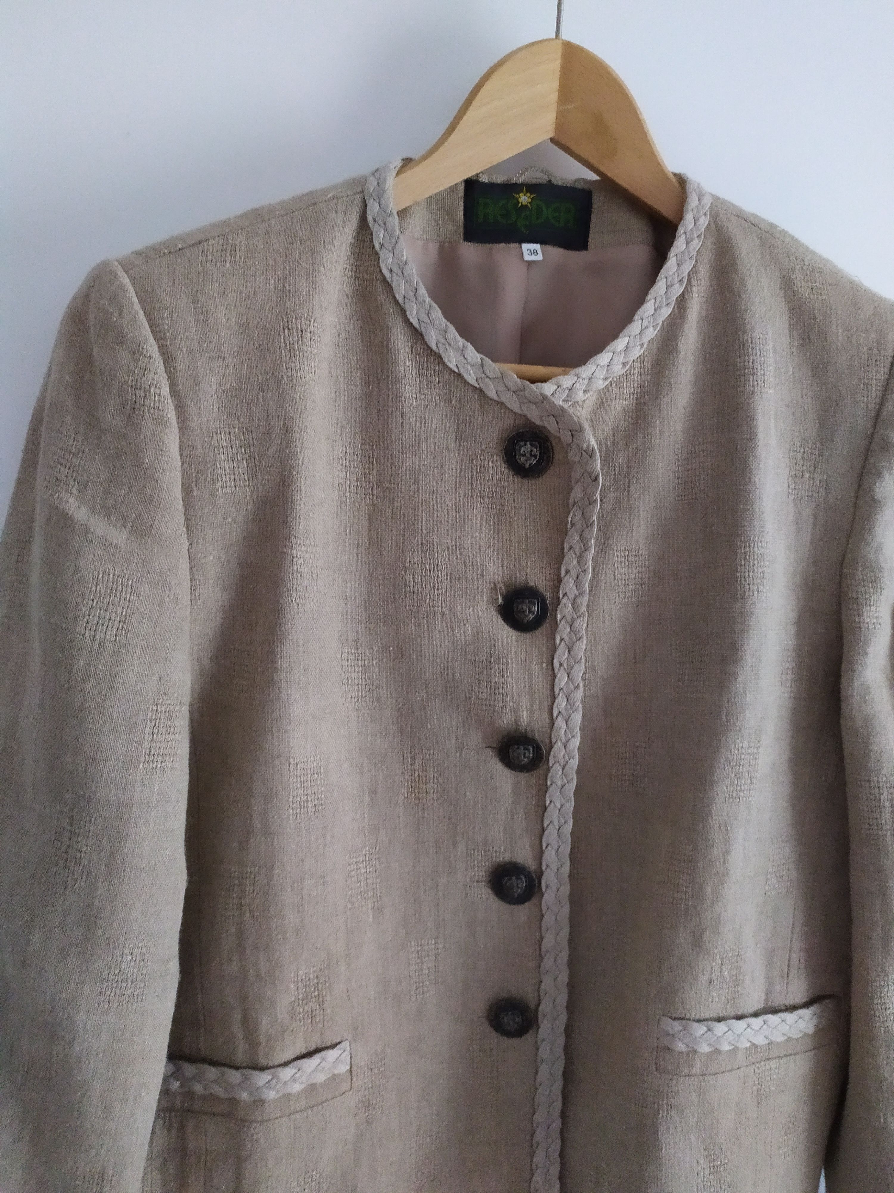 The Difference women's Bavarian country linen jacket blazer L drindl folk Size L / US 10 / IT 46 - 3 Thumbnail