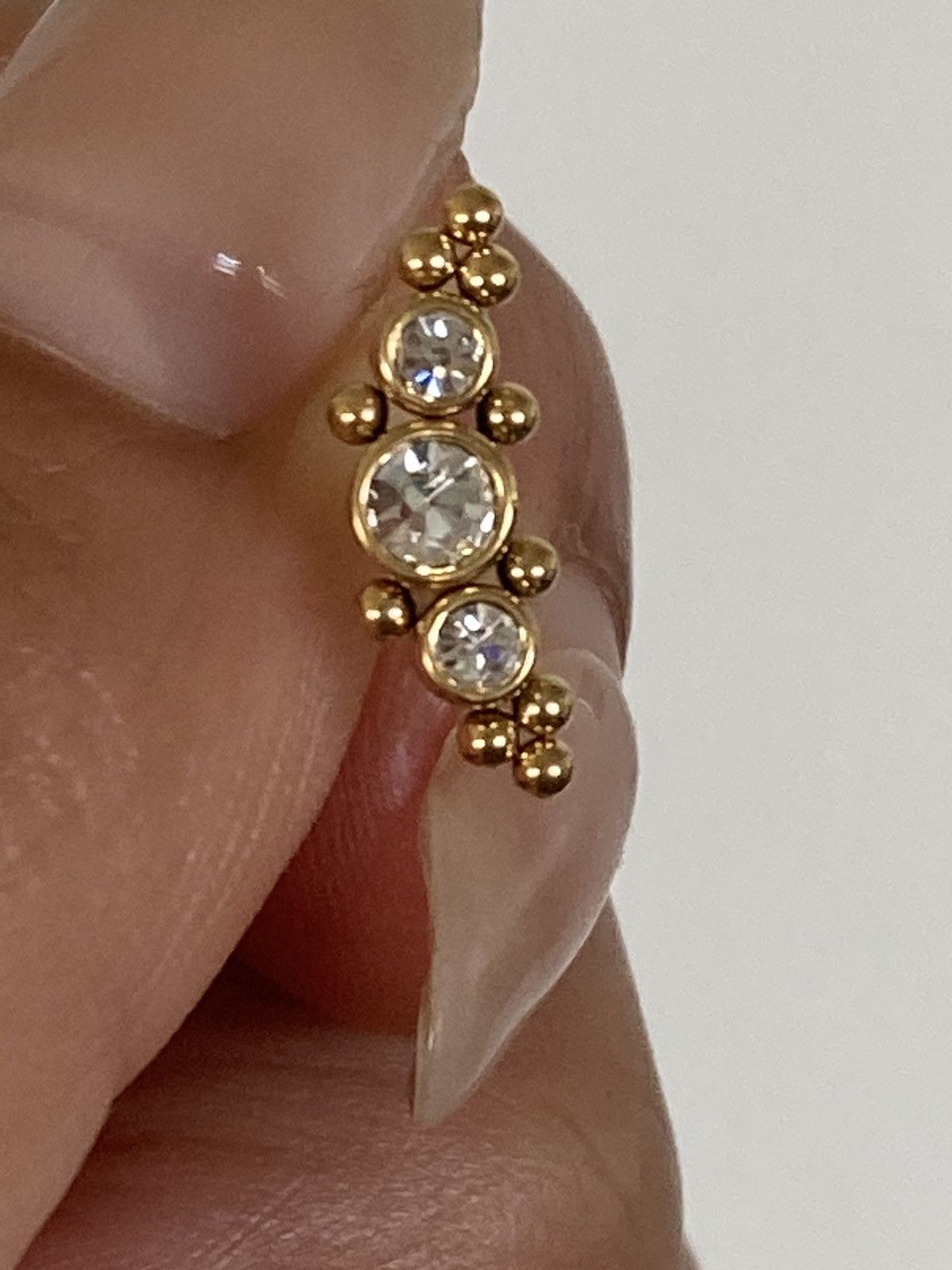 Other ✨Gold-Plated Titanium Cluster Stud✨ Single earring Size ONE SIZE - 2 Thumbnail