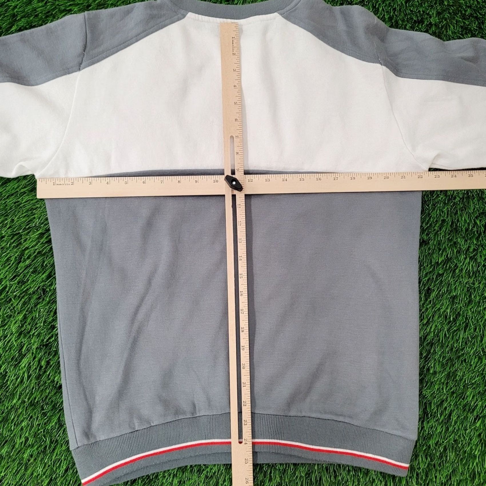 Wilson VINTAGE Wilson Ringer Tennis Sweatshirt Womens Large Gray 90s 1990s 22x24 Cotton Polyester Pullover Shirt Crewneck Size L / US 10 / IT 46 - 4 Thumbnail