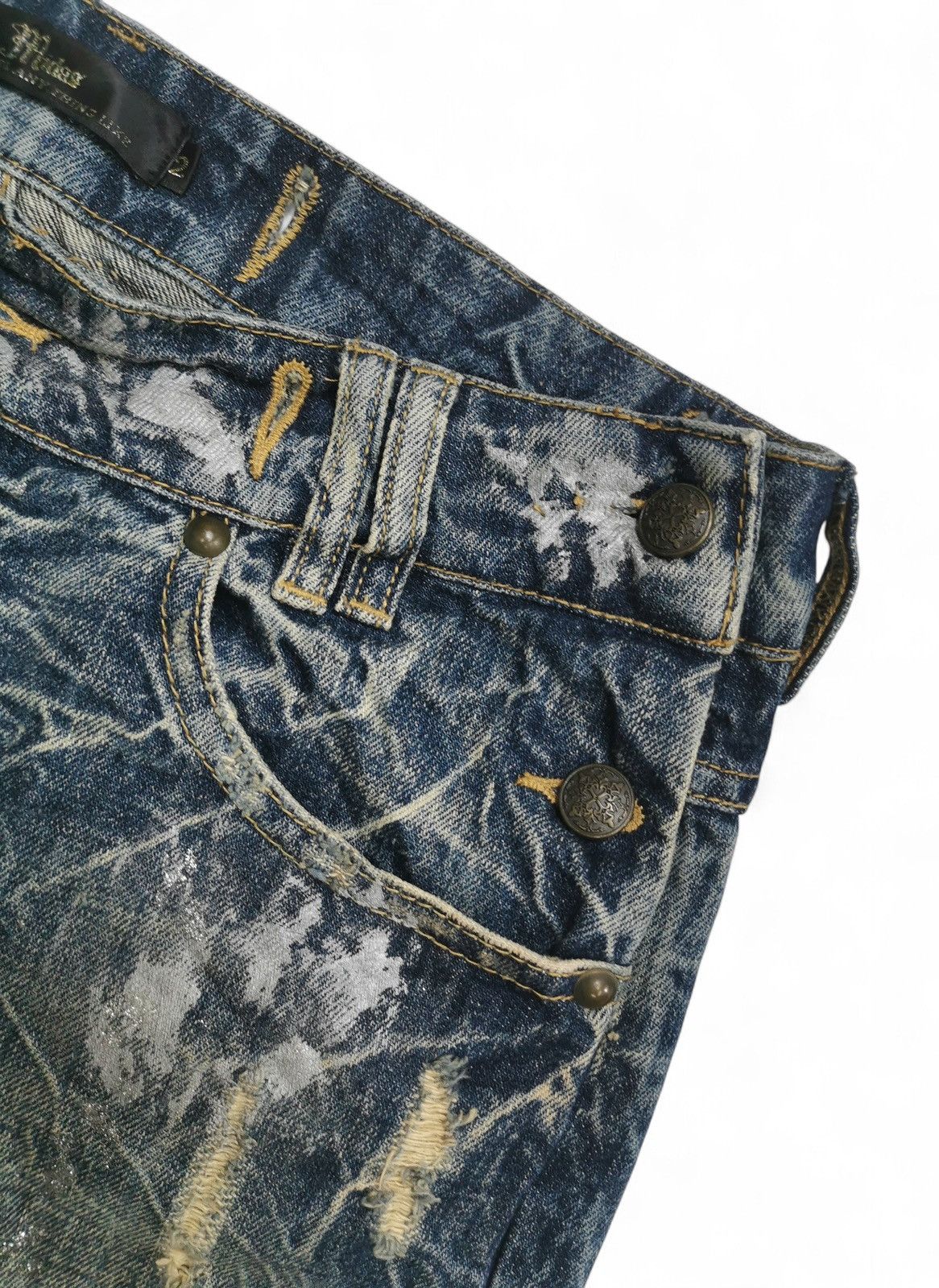 Japanese Brand Flare Jeans MIDAS MACHIAVEL ANY THING Like Undercover Denim Size US 32 / EU 48 - 9 Thumbnail